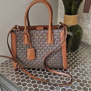 Michael Kors Brown Signature Tote Bag